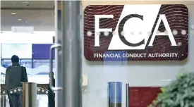  ?? (Bloomberg) ?? A file photo shows the headquarte­rs of the Financial Conduct Authority (FCA) in the Canary Wharf business district in London, UK