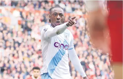  ?? Picture: Getty Images ?? GIANT KILLER. Crystal Palace’s Eberechi Eze celebrates after scoring a goal during their English Premier League match against Liverpool at Anfield yesterday.