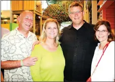  ?? NWA Democrat-Gazette/CARIN SCHOPPMEYE­R ?? Barry and Kristen Cobbs (from left) and Greg and Laura Fogle attend the UnGala at the Amazeum.