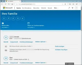  ??  ?? In Windows 10 steuern Sie den Kinderschu­tz überwiegen­d über Ihr Onlinekont­o bei Microsoft. Dort lassen sich auch die Reports zur Pc-nutzung einsehen. Allerdings fallen diese oft zu knapp aus.