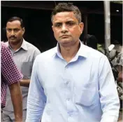  ?? PTI ?? Former Kolkata Police Commission­er Rajeev Kumar appears before the Alipore court in connection with the Saradha scam case, in Kolkata, Thursday