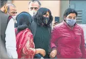  ?? AFP ?? Disha Ravi being produced at a Patiala House court on Friday.