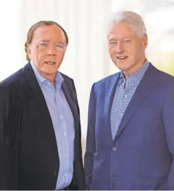  ?? DAVID BURNETT ?? “President” co-authors James Patterson and Bill Clinton.