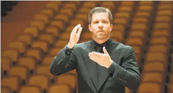  ?? Courtesy Edwin Outwater ?? Conductor Edwin Outwater will lead the S.F. Symphony in a medley of traditiona­l Americana at Stern Grove on Sunday, July 4.