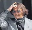  ?? FOTO: DPA ?? Johnny Depp am letzten Verhandlun­gstag.