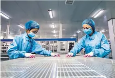  ?? ?? By Dec 31, Chinese solar panel factories will be capable of producing 1,100GW a year