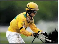  ?? Arkansas Democrat-Gazette/THOMAS METTHE ?? Jockey David Cohen was suspended for 60 days Friday by stewards at Oaklawn Park in Hot Springs for striking another jockey with a riding crop during a race at Oaklawn on April 6. Cohen will continue to ride at the track while appealing the suspension.