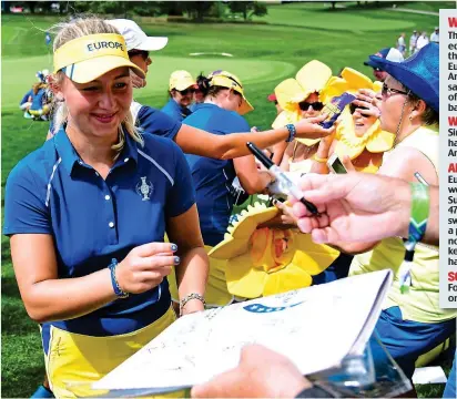  ??  ?? Popular: players sign autographs for fans ahead of what promises to be a great contest