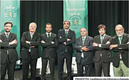  ??  ?? PRESENTES. Candidatos não faltaram à chamada