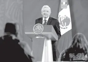  ??  ?? • Andrés Manuel López Obrador, presidente de México.