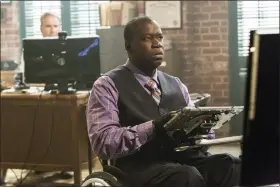  ?? SKIP BOLEN — CBS VIA AP ?? Disabled actor Daryl Mitchell in a scene from “NCIS: New Orleans.” Mitchell, who is paralyzed as a result of a motorcycle accident in 2001, has starred in a variety of films and TV series. He is currently a series regular on the “NCIS” spin-off series.