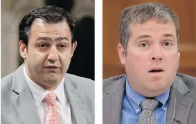  ??  ?? MPs Massimo Pacetti, left, and Scott Andrews, right were suspended from
the Liberal caucus amid allegation­s of personal misconduct.