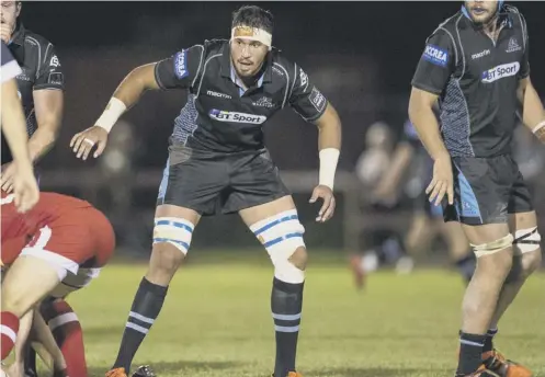  ??  ?? 0 Lock Kiran Mcdonald in action for Glasgow Warriors in a friendly against Canada A at Bridgehaug­h in Stirling in August 2016.