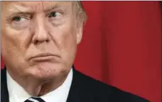  ??  ?? President Donald Trump listens during a meeting with Japanese Prime Minister Shinzo Abe at the Palace Hotel during the United Nations General Assembly on Thursday in New York. AP PHOTO/EVAN
VUCCI