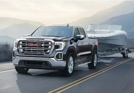  ?? — GMC ?? The 2019 GMC Sierra will become the only new pickup with a colour head-up display.