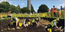  ??  ?? UCD students conducting a dig at Glendaloug­h last year.