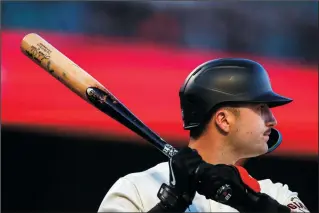  ?? NHAT V. MEYER/BAY AREA NEWS GROUP ?? The Giants' Joey Bart bats against the Colorado Rockiesin San Francisco on May 9.