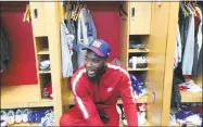  ?? Tom Canavan / Associated Press ?? Giants cornerback Dominique Rodgers-Cromartie speaks with reporters in the locker room at the team’s training facility Wednesday.