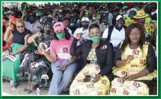  ?? ?? Young Women 4ED join other supporters at the rally