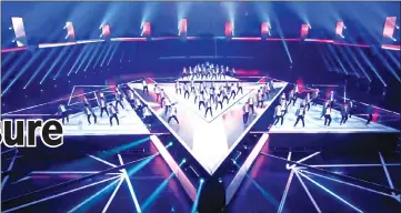  ??  ?? ‘Produce 101’ participan­ts performing on stage.