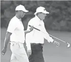  ?? ROB SCHUMACHER/USA TODAY ?? Tiger Woods and Phil Mickelson will be miked up and will make bets during their match.