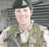  ?? HANDOUT ?? Capt. Nichola Goddard was killed in Afghanista­n in 2006. Her sister co-founded a group called Not Left Behind.
