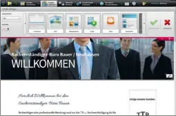  ??  ?? Der Homepage Creator der Telekom bietet zwar die üblichen Widgets, ist aber etwas in die Jahre gekommen.