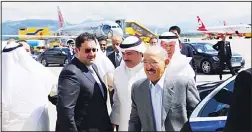  ?? KUNA photo ?? His Highness the Amir Sheikh Sabah Al-Ahmad Al-Jaber Al-Sabah departed Austria on Sunday heading to Mauritania to head Kuwait’s delegation taking part at the 27th Arab Summit due in Nouakchott. His Highness the Amir was seen off at the airport in...