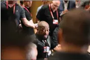  ?? THE ASSOCIATED PRESS ?? Steelers head coach Mike Tomlin talks with reporters at the NFL owners meetings, Monday, March 25, 2024, in Orlando, Fla.