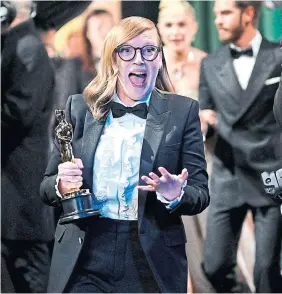  ?? GETTY IMAGES ?? “I just want to thank the academy for not being mortally offended by the words ‘women’ and ‘talking' put so close together like that,” Sarah Polley said during her acceptance speech for Best Adapted Screenplay for “Women Talking” at the 2023 Oscars.