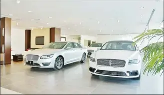  ??  ?? New Lincoln Continenta­l and Navigator vehicles on display