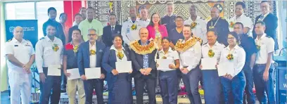  ?? Picture: JONA KONATACI ?? Guests and certificat­e recipients during the Internatio­nal Customs Day celebratio­ns yesterday.