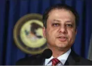  ?? THE ASSOCIATED PRESS ?? In this May 28, 2013, file photo, Preet Bharara, U.S. Attorney for the Southern District of New York, addresses a news conference in New York.