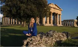  ?? Poseidon. Photograph: Roberto Salomone/The Observer ?? Tiziana D'Angelo in the city establishe­d by Greek colonists in southern Italy dedicated to