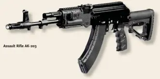  ?? PHOTOGRAPH­S: Rosoborone­xport, Sig Sauer ?? Assault Rifle AK-203