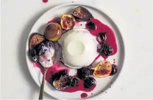  ??  ?? Panna Cotta with Figs and Berries.