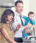  ??  ?? Sarayu Blue and Paul Adelstein star in I Feel Bad, a new family comedy.