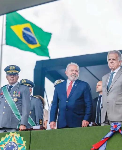  ?? ?? ► Lula durante los actos del Día del Ejército en Brasil, el 19 de abril de 2023.