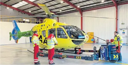  ??  ?? SCAA’s Helimed 79 and its crew will operate from Aberdeen Airport.