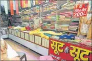  ?? SUNIL GHOSH/HT PHOTO ?? Shopkeeper Akhilesh Jha waits for customers at his store in Sector 27’s Atta market on Friday.