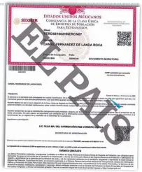  ?? ?? Documento de identidad de Daniel Fernández de Landa Roca.