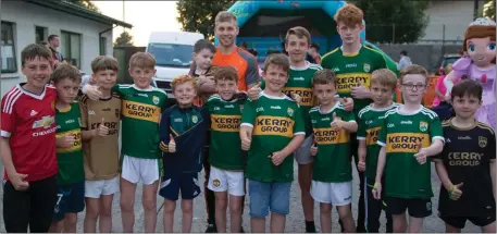  ?? Kerry footballer Peter Crowley surrounded by young fans at the Kerry GAA Night of Champions at Kingdom Greyhound Stadium ??