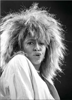  ?? ?? Tina Turner, performing in 1985 at Barton Coliseum, is among the many recording artists who were immortaliz­ed by Art Meripol. “Wherever you walk in the room, her eyes are following you,” says Meripol, whose photos — shot during his days at the Arkansas Gazette from 1983-89 — will be shown Friday through Dec. 8 at the Old State House Museum. (Special to the Democrat-Gazette/Art Meripol)