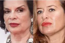  ??  ?? Mini-me: Bianca Jagger, 71, and 45-year-old Jade Jagger – her daughter with Rolling Stone Mick