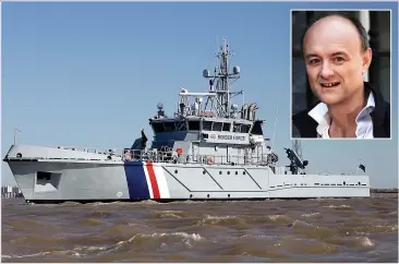  ??  ?? PRIORITIES: Dominic Cummings, inset, may want border patrol vessels rather than aircraft carriers