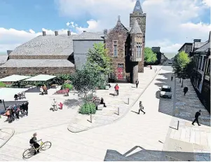  ?? ?? Regenerati­on How the new Maybole Town Hall, Car Park and Market Square will look