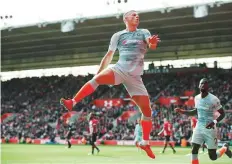  ?? Reuters ?? Chelsea’s Ross Barkley celebrates scoring their second goal against Southampto­n at the St Mary’s Stadium.