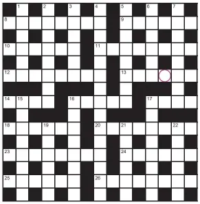  ?? ?? PLAY our accumulato­r game! Every day this week, solve the crossword to find the letter in the pink circle. On Friday, we’ll provide instructio­ns to submit your five-letter word for your chance to win a luxury Cross pen. UK residents aged 18+, excl NI. Terms apply. Entries cost 50p.