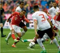  ?? Reuters ?? Thiago Alcantara scores a goal against Mainz. —