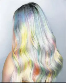  ?? Shelley Gregory ?? “Rainbow Hair featuring neon accents.”